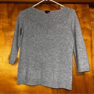 Talbots Heather Gray Pure Cashmere Sweater